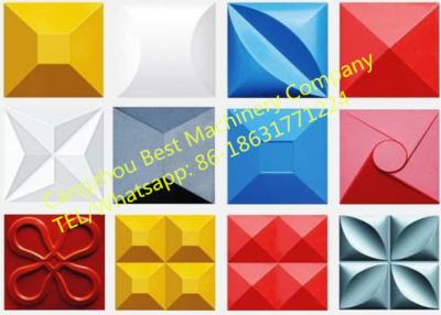 China Hydraulic 3D Wall Tile Roof Color Steel Panel Making Machine PLC Control System for sale