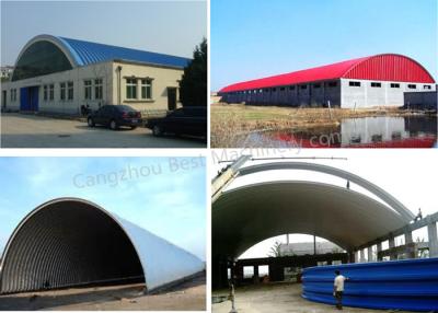 China Long Span Steel Material Building Roofing Sheet Roll Forming Machine CE / BV / SGS for sale