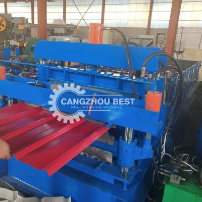 China 2 Layer Metal Corrugated Steel Sheet Roll Forming Machine , Roofing Sheet Making Machine for sale