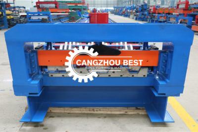 China Manual Decoiler Automatic Cutting 1250mm Floor Deck Roll Forming Machine for sale