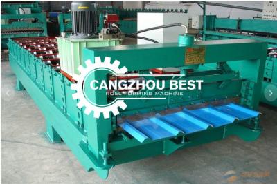 China Color Steel Profile Corrugated Iron Roofing Sheet Making Roll Forming Machine for sale