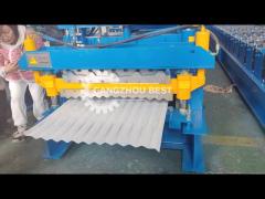 double layer corrugated roof machine