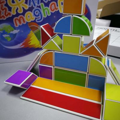 China DIY TOY Magnetic Blocks Tiles Magnet Toy Set For Baby Box Custom Logo Style for sale