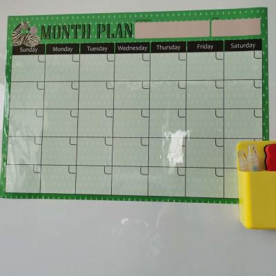 China On The Fridge Door Magnet Custom Month Calendar Or Week Plan Dry Erase Whiteboard Sheet For Fridge In A4/A3 for sale