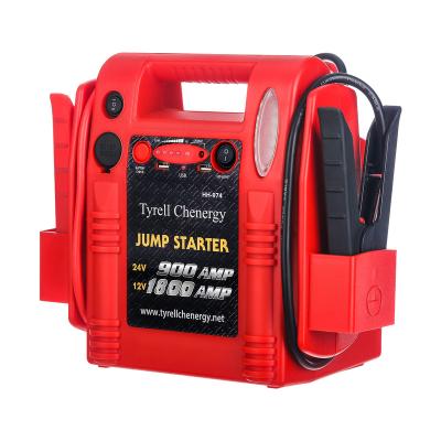 China 12v 24v 18000mah Passenger Car Truck Jump Starter Equipment Car Battery Booster Portable Rechargeable Lead Acid Charger with USB Port for sale