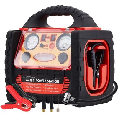 China All Vehicle Wholesale Tools Portable Car 12V Battery Booster Jump Starter Charger Arrancador 12V Support Solar Panel Charging for sale