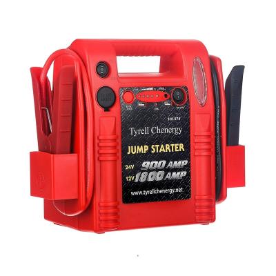 China 12V 24V Jumper Power Bank Car Booster Emergency Power Supply Universal for Truck Battery Jump Starter 1800AMP for sale