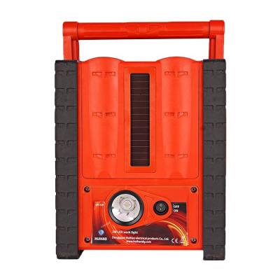 China Solar Panel Emergency 400W Power Station Multi Function Portable Car Jump Starter With Air Compressor 1000 A Peak 18000mAh for sale