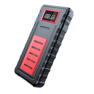 China Red Car Battery Charger 12v Fuel C USB Portable Super Safety Power Bank Mini Jump Starter Type C USB Battery Booster Pack for sale