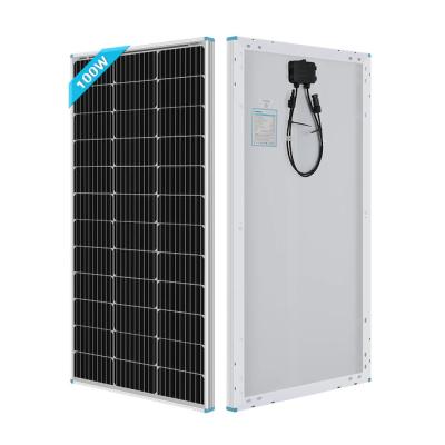 China 100w solar panel for camping for sale 100 watt household outdoor portable monocrystalline solar panel price 12v camping home off-grid solar power power supply for sale