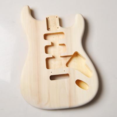 China Bare wood gitar elecric EGB-035 unfinished bass body damper style maple alder electric guitar body parts guiter bass body accessories for sale