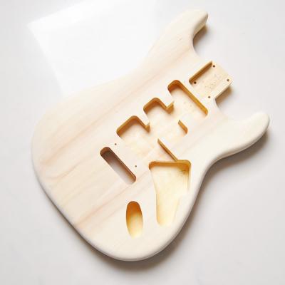 China Unfinished Bare Wood Electric Guitar Body Parts Guitar Kits EGB-036 Maple Alder Style Maple Damper Bass Body DIY Accessories for sale