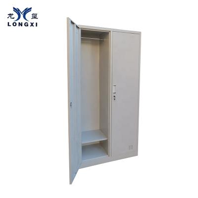 China (Others)Adjustable Bedroom Closet China Manufacture Hotel Designs Knock Down 2door Wardrobe for sale