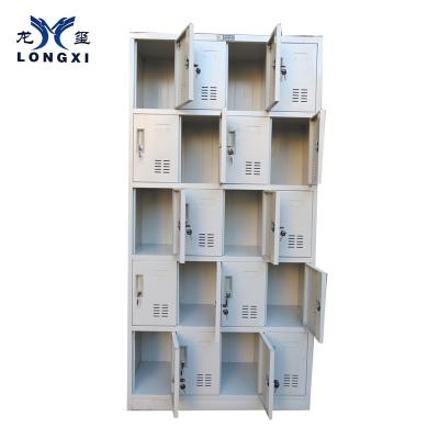 China Cold Rolled Steel Plate Gym Furniture 20 Piece Door Locker Room Metal Clothes Gym Locker for sale