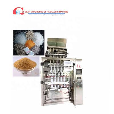 China 3/4/back side seal packaging multi lanes desiccant granule packaging machine high efficiency 5 lanes automatic plastic bag 70bag/min 30-70bags/min for sale