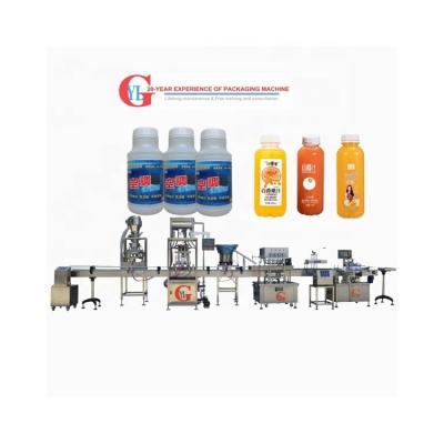 China Custom Vertical Type 4-20 Heads Filling Capping Labeling Machines And Bottle Filling Packing Machine Production Line for sale