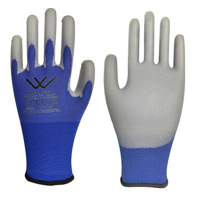 China Anti-slip Weston Hot Sell Ultra Thin Comfortable 18 Gauge Nylon Lining PU Coated Safety Work Glove For Hand Protection anti slip for sale