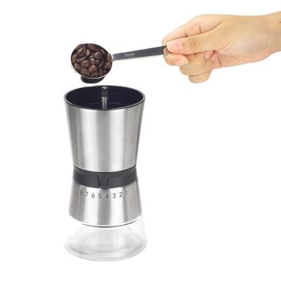 China Portable Car Hand Crank Bean Grinder Stainless Steel Burr Car Hand Crank Coffee Manual Coffee Grinder for sale