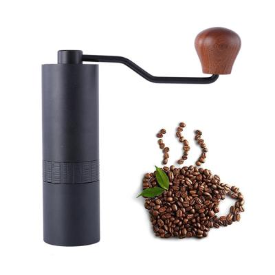 China Car Manual Coffee Grinder Labor Saving Capacity 25g with CNC Tapered Steel Burr Internal Adjustable Setting Stainless for sale