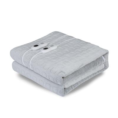 China Hotel Flannel Sheet Blanket Electric Knitted Luxury Heated Throw Blanket Fur Blanket for sale