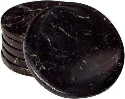 China Sustainable Natural Black Marble Coaster Suitable For Clubs, Bars, Hotels, Restaurants And Home High End Decoration 10 Series for sale