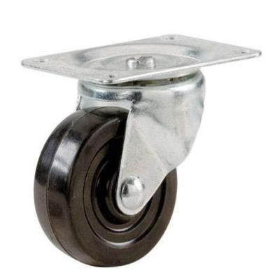 China 40mm Casters 2.5inch Universal Wheels Industrial Rubber Heavy Duty Spinning Furniture Casters Professional Manufacturer Supply for sale