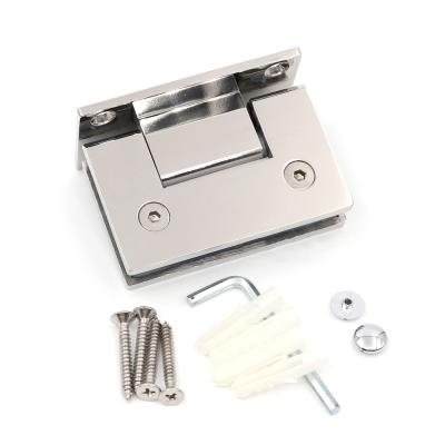 China Factory Price Modern Steel Shower Hinge Square 90 Degree Single Glass Door Hinge Shower Flange Bathroom for sale