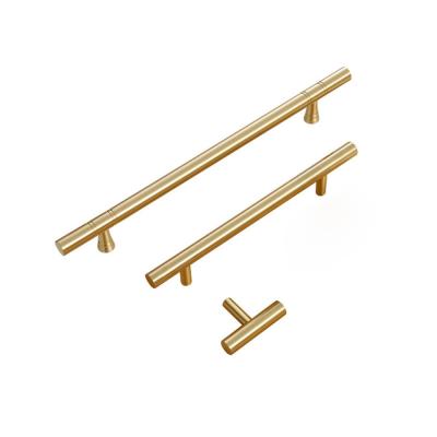 China Durable Furniture Clothes Wardrobe Handle Solid Invisible Drawer Handles Brass Cabinet Door Handles for sale