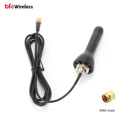 China 5dBi External Waterproof GSM 2G 3G 4G IP68 WIFI Antenna Screw Mount Antenna With RG174 Cable BW4G0GBX80-30SJL500 for sale