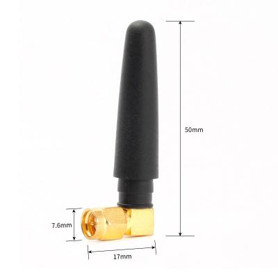 China 2.4GHz and 5.8G Rubber Antenna Dual Band WIFI Antenna with Customizable RP SMA-MALE Connector BW2.4JWX50-10WJ for sale