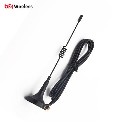 China Customizable 433Mhz Black Plating Sucker Antenna Long Range Magnetic Low Gain High Gain Omni-magnetic Cable BW433XWX120-8ZL1000J for sale