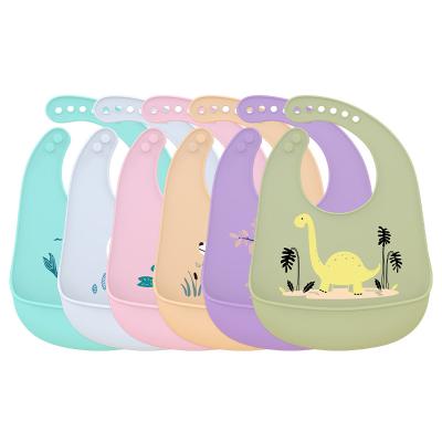 China Wholesale Viable Pattern Color Bandana Baby Silicone Bib Bpa Free Material Food Grade Kids Waterproof Bibs for sale