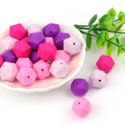 China Toy Mixed /Single Color Bulk Food Grade Soft Silicone Beads 14cm Babies Teething Silicone Chewable Beads Wholesale for sale