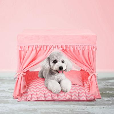 China Customized Logo Sticker Cute Cat Bed Luxury Warm Closed Mechanical Dog Bed Cotton Pet House Customized Washing for sale