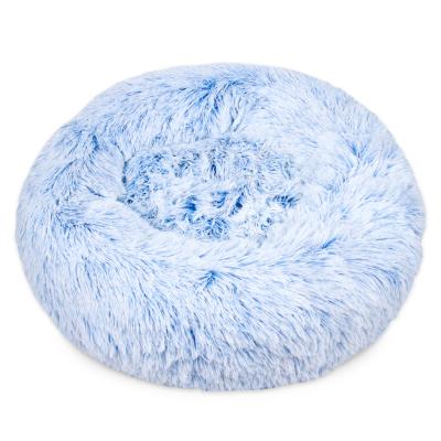 China Amazon Pet Beds Soft Luxury Round Plush Sofa Sleeping Fluffy Dog Bed Breathable Hot Selling General Pet Accesori Plush Cat Boarding for sale