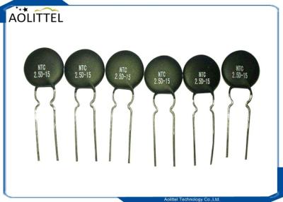 China Disc NTC Thermistor 2.5D-15 2.5 Ohm 15mm 7A Negative Temperature Coefficient Pitch 7.5mm for sale