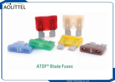 China PA66 Auto Blade Fuse , Automotive Industry ATOF 32V Series ATOF Medium Blade Fuse Rated 32V 1-40A Replaces 257 ATO for sale