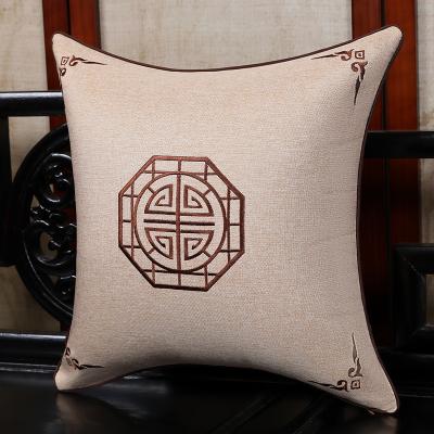 China Furniture Viable Canvas Solid Canvas Decoration Custom Pillowcase Embroidery Pillowcase for sale