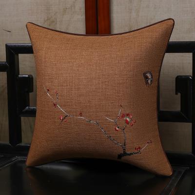 China 2021 Viable Hot High End Multifunction Custom Embroidered Plum Pillow Pillow Case for sale