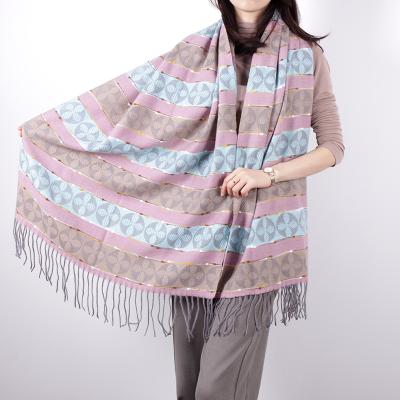 China 2021Soft fashion cashmere scarf shawl winter contracted long scarf thickened neckpiece lady for sale