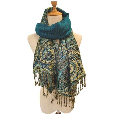 China Double Manufacturers Supply Other Scarves Cotton And Acrylic Jacquard Scarf for sale