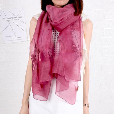 China Autumn and winter new embroidery woolen silk long scarf female long cheongsam shawl for sale