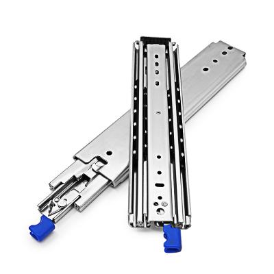 中国 3 Fold Full Extension Slide Rails 76mm Width Drawer Slide 1500mm Heavy Duty 3 Fold Full Extension Slide Rails Cold Rolled Steel 19.1 0.3mm 100000 Fold 76 mm 販売のため