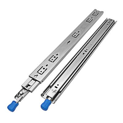 China Heavy Load Self Locking Ball Bearing Drawer Slides Telescopic Channel Slide Rail for sale