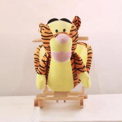 China Hot Sales Tiger Shape Customized Color Stuffed Plush Toy Rocking Animals 0-24 Months 5-7 Years DODOYZJL2136 Unisex for sale