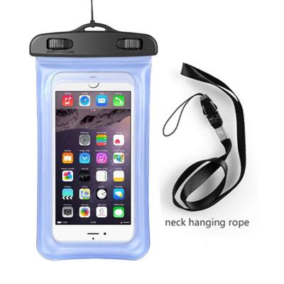 China Touch Screen Waterless Waterproof Mobile Phone Cover Case Phone Sample Bag Dry Diving Pouch With Neck Strap for sale