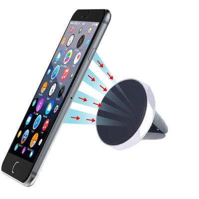 China Hot Sales Aluminum Alloy Car Mobile Phone Holder Magnet Air Vent Car Mount Holder Phone Holder for sale