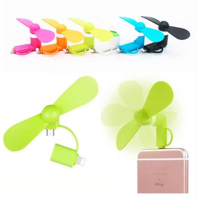 China Add inner protective board to avoid burning Chinese mobile phone factory promotion price of iPhone mobile fan and Mini Micro USB fan for sale