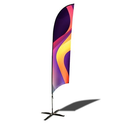 China Flying Outdoor Advertising Beach Advertising Flag Feather Sports Flags Banners For Outdoor Event for sale