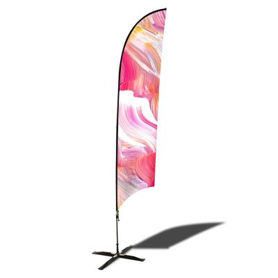 China Outdoor Advertising Pole Beach Banner Flying Flag Banner Outdoor Advertising Flag Flying for sale